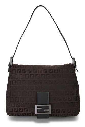 Fendi brown zucca canvas mama - brown,