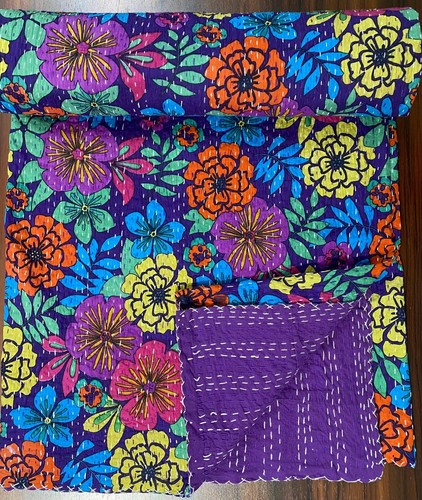 Trapunta colorata floreale