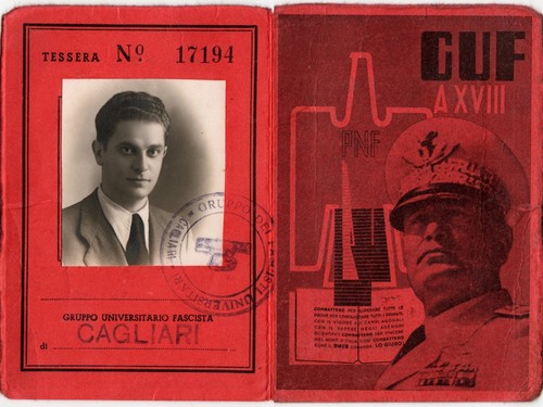 Carta identità guf fascista - guf,