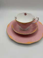 Raro set tazza da tè e piattini Royal Albert Candy Collection 3P strisce dolci