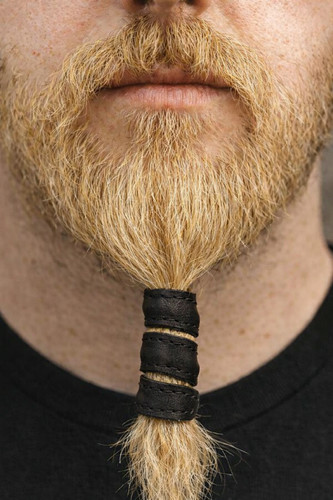 Leather hair dreads beads - leather,