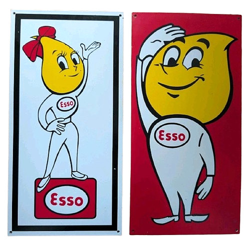 Pair esso 2ft enamel - pair,