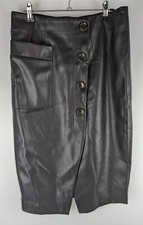 Gonna nera in ecopelle, gonna