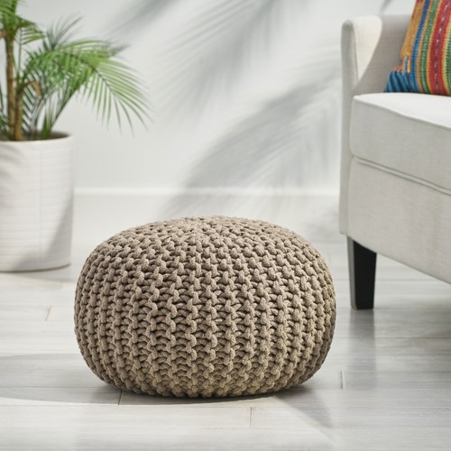 Pouf tondo cotone - tondo, in