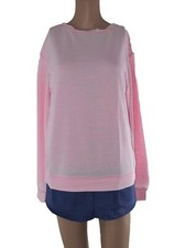 Bonprix Rainbow Maglia Da Donna 38 40 S Small Rosa Manica Lunga Girocollo Cotone