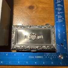 Claddagh Jewelry Box Mullingar Pewter Small Made in Ireland 