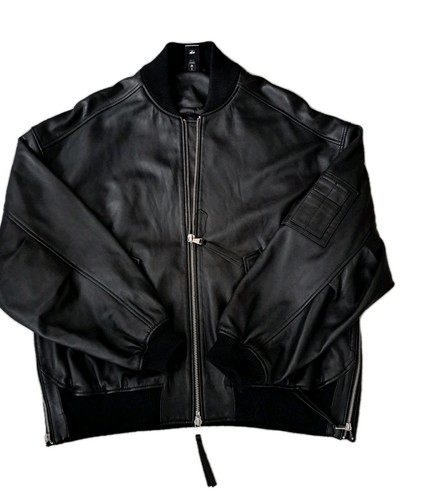 Giacca pelle nera maison - in,