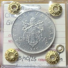 CITTA' DEL VATICANO GIOVANNI XXIII 500 LIRE 1960 A. II RARA sigillata SPL+