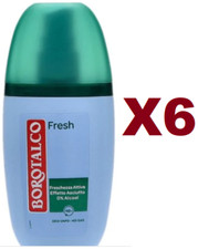 6 PZ BOROTALCO FRESH DEODORANTE VAPO NO GAS 75 ML AL PROFUMO DI TALCO FRESCO