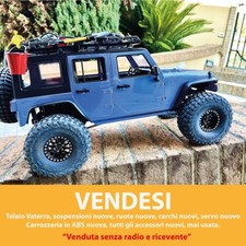 Scaler rc 1/10 jeep Wrangler blu - Telaio Vaterra usato 2 volte