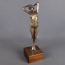 Statua Donna Bronzo Argentato