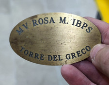antica targa nautica navale nave museo navi vintage antiquariato torre del greco