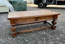 Tavolino da salotto in legno usato tinta noce - produzione anni '80