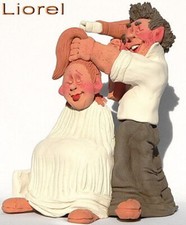 Parrucchiere barbiere statuina stile taglio radice ravviva shampoo tintura co...