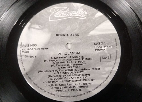 Renato zero promo zerolandia - zero,