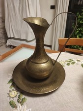 Brocca In Ottone Con Piatto