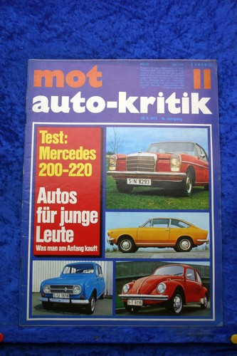 Mot mercedes 200 220 vw - 11/70,