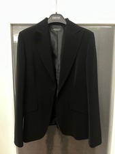 Giacca Immagini Colore Nero Taglia 42 con Tasche Spalline e Chiusura con Bottone