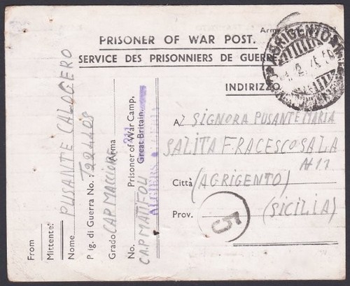 Algeria 1945 cartolina - algeria, in