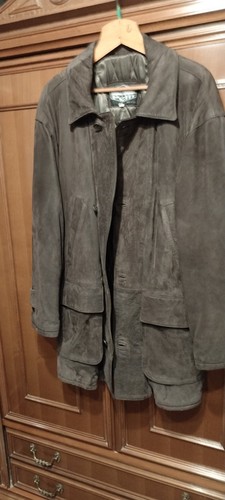 Giaccone pelle camosciata - pelle,