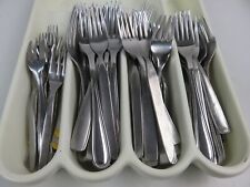 lotto di 12 FORCHETTE in acciaio INOX usate varie forme stili per riciclo posate