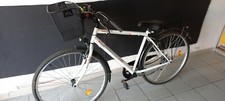 bicicletta donna bici da passeggio city bike 28 trekking cambio 6v colore bianco