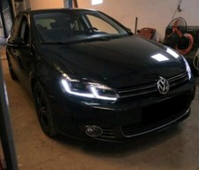 FARI NERI   GOLF  6 ANGEL EYES GTI NERI FIBRA LED DAYLINE FRECCE LED DINAMICHE