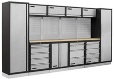 ARREDAMENTO ALLESTIMENTO MODULARE PER RACING OFFICINA GARAGE MOBILI ATTREZZI