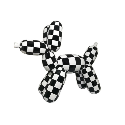 Cane palloncino nero bianco - cane, e