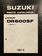 SUZUKI DR 600 SF parts catalogue catalogo parti di ricambio