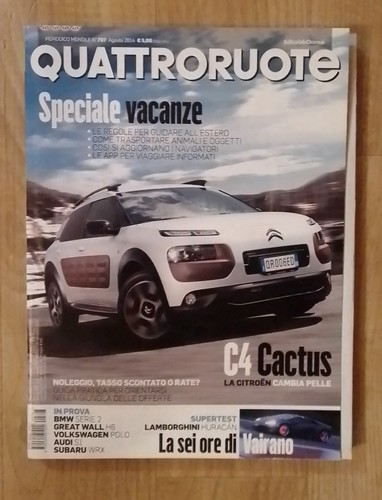 Quattroruote 707 agosto - n.,