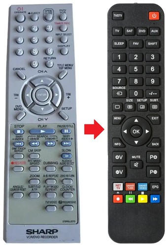 Telecomando adatto per sharp - per,