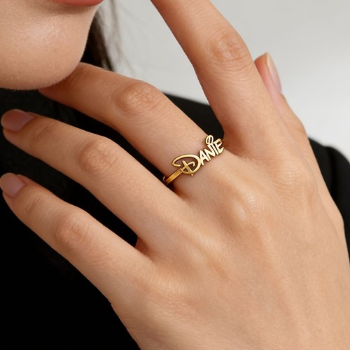Anello iniziale minimalista - iniziale,