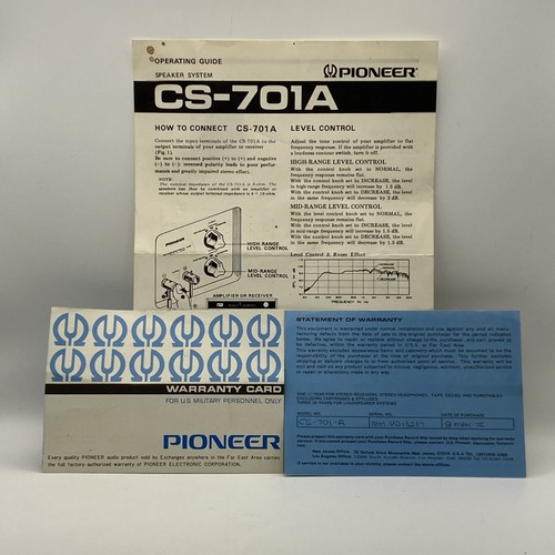 Pioneer 701a altoparlante - pioneer, cs-701a