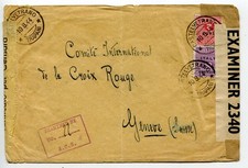 Sicilia Occ. Lire Alleate 2 + supplemento su busta per la Svizzera