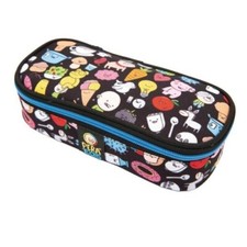 GIOCHI PREZIOSI SCUOLA ASTUCCIO / BUSTINA OVALE con 2 zip  ,GOPOP23 PERA TOONS