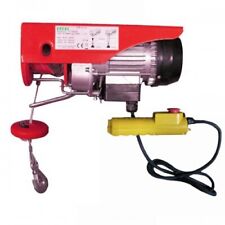 Sollevatore Paranco a Fune Elettrico Portata 250 kg Montacarichi con Telecomando