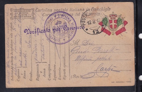 Timbro ww1 posta - ww1, 12