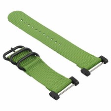 CINTURINO NYLON PER SUUNTO CORE DIVER CINTURINO OROLOGIO ANSE ADATTATORE SET 3 ANELLI PVD VERDE