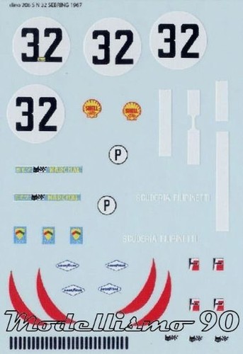 Decal ferrari dino - decal,