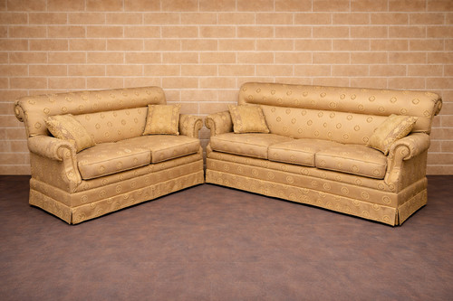 Coppia divani color oro - coppia,