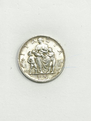 Moneta argento lire 1937 - moneta,