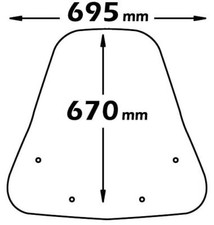 Isotta PARABREZZA CLASSIC PER PEUGEOT LXR 125  200 2009 2010 2011 2012 2013 2014