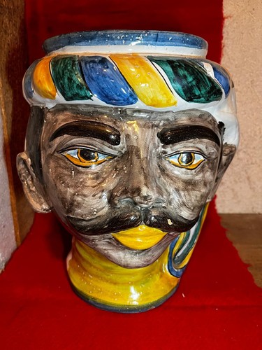 Vaso testa moro siciliano - di,
