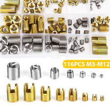 Kit riparazione filettatura 116 pezzi Helicoil auto M3 M4 M5 M6 M8 M10 M12 filettatura