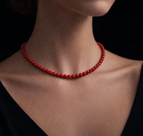 Collana corallo rosso naturale - collana,