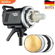 Godox MS300 300W Bowens Studio Flash +110cm Riflettore Pieghevole con Maniglia Kit