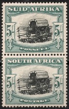 SG64 Sn:#64 1933 MH 2*5Sh SUD AFRICA carro bue superato pittorici sillabati
