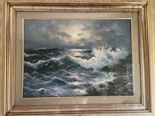 quadro 92x62 olio su tela mare