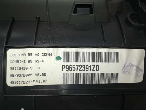 P96572391zd instrument cluster - p96572391zd,
